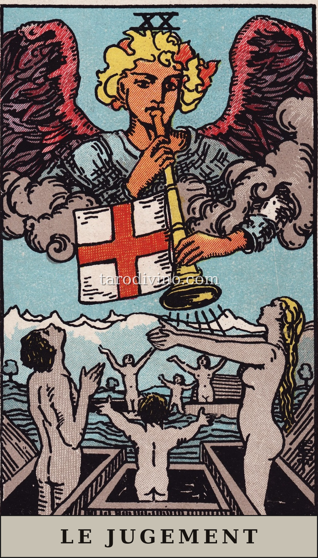 La carte Le Jugement du tarot Rider-Waite-Smith